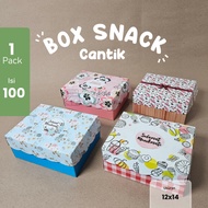 100 pcs / 12x14 / R3CK / Beautiful Snack Box / Beautiful Cake Box / Cake Box / 310 gr