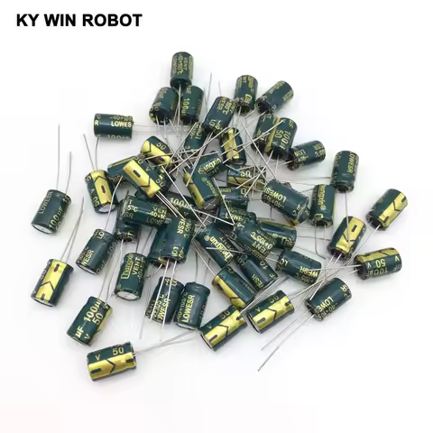 50pcs Aluminum Electrolytic Capacitor 100uF 50V 8*12 Electrolytic Capacitor