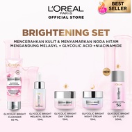 [PAKET HEMAT 5Pcs] LOreal Paris Skincare Set 5Pcs Serum Sunscreen Facial Wash Foam Day Night Cream T