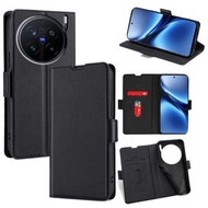 全城熱賣 - 適用於 vivo X200 Pro 5G 超薄電壓側扣左右開手機皮套（黑色）
