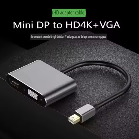Mini DP To HDTV VGA Adapter Thunderbolt 2 Converter HDTV 1080P Mini DisplayPort Cable for Apple MacB