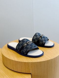 GUCCI 古馳 經典Logo 男款 時尚涼拖鞋 款式0209