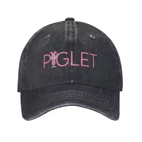 Washed Baseball Cap Winnie the Pooh Piglet Classic Lettering Spring Hip Hop Hats For Unisex Men Runn