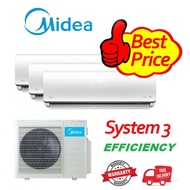 Latest MIDEA Pro Series Inverter System 3 Aircon Cheapest in Market  - MSE40OD-28/MSEID-09S x 3 with