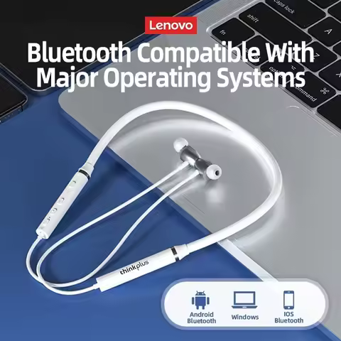 Lenovo Bluetooth Earphones HE05X Wireless Earbuds Magnetic Neckband Earphone Waterproof Sport Headse