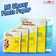 Quaff Cuyi Rc Glossy Photo Paper 260gsm Resin Coated A4 5r 4r 3r Size 20 Sheets Pack