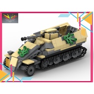 Moc Army WW2 SD KFZ Ausf D Assembly Toy With 7.5cm Pak 40