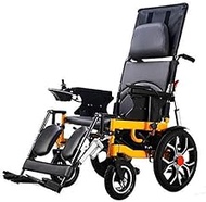 Fashionable Simplicity Elderly Disabled Electric Wheelchair Folding Collapsible Lightweight Elderly Disabled Lithium Battery Intelligent Automatic Multifunction Folding Powerchair 20Km (30Km) (Color