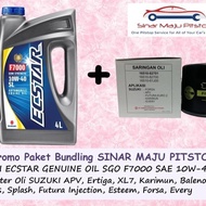 Original SGO ECSTAR 10W-40 SL Oil Bundling Package 4 Liters & Car Filter SUZUKI APV & ERTIGA & XL7 &