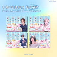 [30 pcs] Freebies Kpop Dessert Blue ver Ala Selkor Lucu Freebies Concert Postcard Packing