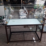 (Aquarium) aquarium kaca 8 mili ukuran 100x50x50 +rak aquarium besi