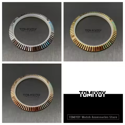 Mod 40MM*33MM Watch Accessories Stainless Steel Silver Gold Fluted Bezel Pad Fit For RLX 41mm DateJu
