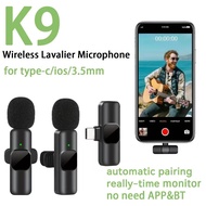 K9 2.4G Wireless Lavalier Microphone Noise Cancelling Audio Video Recording for Live Game Mic
