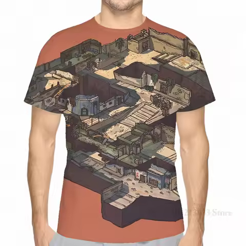 All over print CS GO DE_MIRAGE men T-Shirt women fashion girl t shirt boy tops tees Short Sleeve tsh
