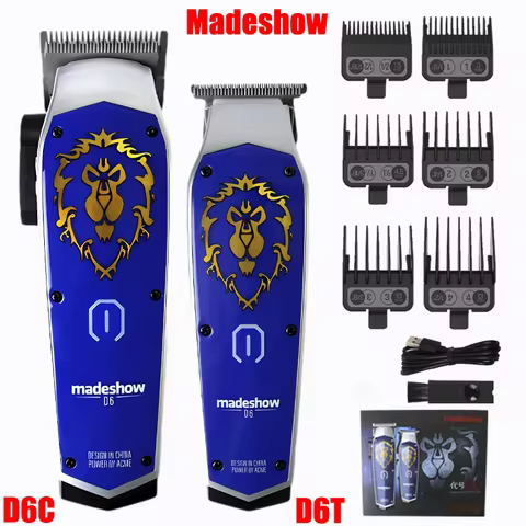 D6 MadeShow D0 D7 M10 M11 Men's Professional Salon Barber Shop Cordless Hair Clipper Trimmer DLC Tit