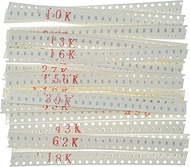 24 Types x 25pcs, Total 600pcs 0603 1% Chip Resistor Kit 10K 11K 12K 13K 15K 16K 18K 20K 22K 24K 27K