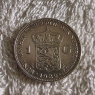 koin perak 1 Gulden Wilhelmina th 1929 🇳🇱