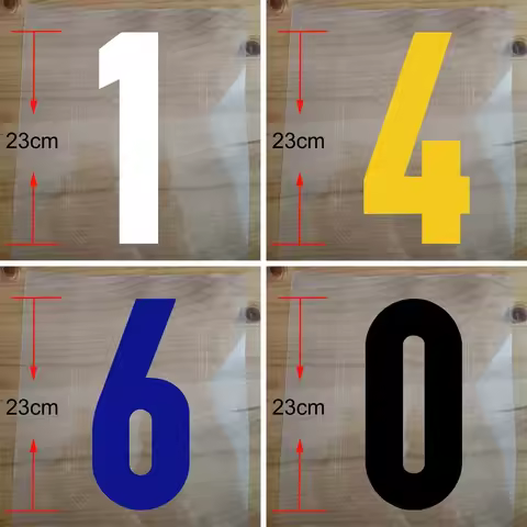 Customize Number For Your Battle Uniform, PU Material Heat transfer Number Name Athlete Football Jer