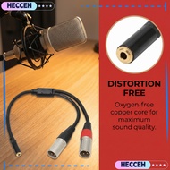 HECCEH Balanced Dual XLR Male to 3.5mm Female, 1.0ft Plug and Play 3.5mm 1/8 to XLR Microphone Cable