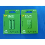 GP RECYKO RECHRGABLE AA 2600MAH PLUS+RECYKO RECHARGABLE AAA 850MAH BATTERIES