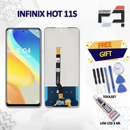 LCD INFINIX HOT 11S X6812B X6812 X6815 X6827 TOUCHSCREEN FREE TOOLSET+GLUE