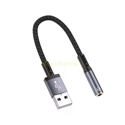Best Seller USB to 3.5mm Converters USB to 3.5mm Audios Adapter for Headphones and Microphones on Mu