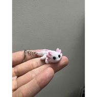 TRI Axolotl keychain has moving joints, a bit senseless but adorable