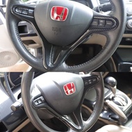 LAIFU for HONDA CIVIC 2006-2011 Carbon Fiber Pattern Car Steering Wheel Cover Trim,CIVIC FD Interior Accessories
