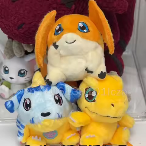 NEW Digimon Adventure Toei Animation Plush Keychain Agumon Gabumon Patamon Soft Stuffed Hanging Pend