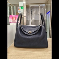 Hermes Lindy 30 午夜藍銀扣
