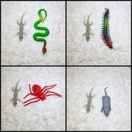 Mainan Set Cicak Getah Murah / Set fake lizard / Prank toys