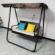 🐘Outdoor Swing Double Rocking Chair Hanging Basket Courtyard Balcony Home Children's Hanging Chair Iron Rattan Swing Adu