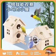 Bird Nests Box Parakeet Breeding Cage Wood Budgie House For Cockatiel Parrot