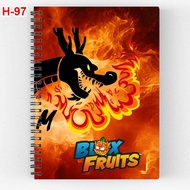 XO Blox Fruits anime spring notebook - 200 pages of paper, a6, a5 size, many designs