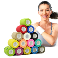 6 Rolls Waterproof Self-Adhesive Elastic Bandage Cohesive First Aid Tape Medical Health Care Therapy Bandage 2.5/5/7.5/10cm