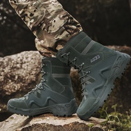 Ready Stock Camouflage Military Boots Hiking Boots Hiking Boots Desert Boots Outdoor Hiking Combat Boots Training Shoes Military Fan Combat Boots High-top Military Boots Anti-slip Hiking Shoes Tactical Bo