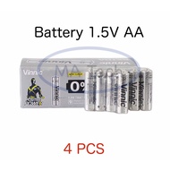 Vinnic ถ่าน 2A Battery 2A ถ่าน AA 1.5V Battery 1.5V R06 ถ่าน 2เอ แบตเตอรี่ จำนวน 1 แพ็ค 4 ก้อน