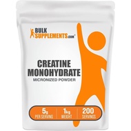 BulkSupplements.com Creatine Monohydrate Powder - Micronized Creatine Powder No Flavoring - Pure & G