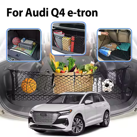 Car Cargo Net Stretchable,Car tools, Adjustable Elastic Trunk Storage Net with Hook for Audi Q4 e-tr