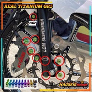 REAL TITANIUM GR5 SNIPER 150/155 FRONT WHEEL BOLTS SET
