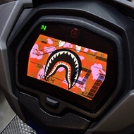 TINTED METER LCV8 BAPE MERAH | STICKER MOTOR | STICKER KERETA