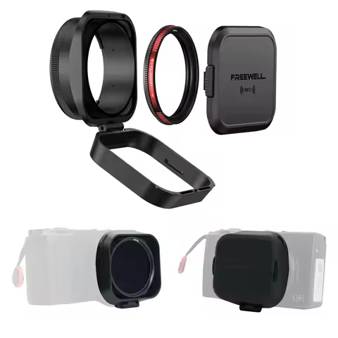 Freewell Real Lens Hood CPL/Black Mist Filters and NFC Lens Cap Flipable Design Compatibility Ricoh 