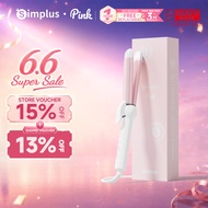 Simplus Pink 30mm Hair Curler Straightener 2-In-1 | Styling Curling Iron | Ceramic Coating | Automat