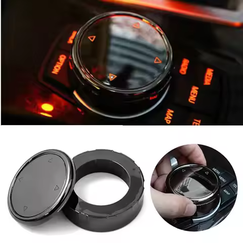 Crystal Silver IDrive Multimedia Button Knob Cover For BMW 1 3 4 5 7 Series F20 F30 F10 E60 E90 E91 