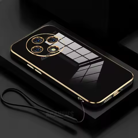 Reno12f Luxury Plating Lanyard Silicone Case For Oppo Reno12 F Fs 4g 5g Reno 12 10 Pro 6 7 5 Lite Sh