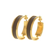 全新未使用愛馬仕 Olympe Etoupe 金色五金耳環，配件編號 1567 [二手] 愛馬仕