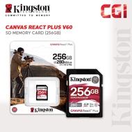 Kingston 256GB Canvas React Plus V60 UHS-II SD Memory Card - SDR2V6/256GB
