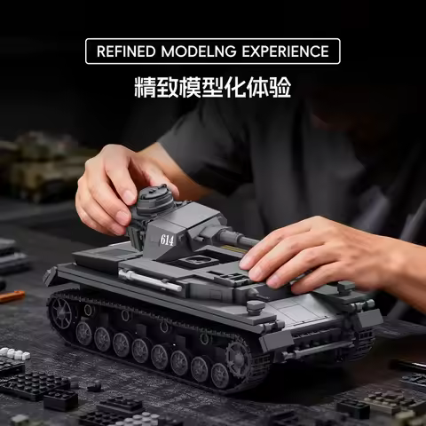 PANZER IV MOC Collectible Model Handmade DIY Series Model Bricks Moc Toys Tank Model DIY Assembly Ki