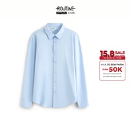 [HOT] Men's Coffee Form Fitted Long Sleeve Shirt - Routine 10S26SHL055