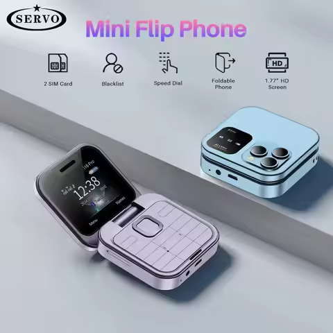 SERVO I16 Pro MIni Fold Mobile Phone 2G GSM Dual SIM Card Speed Dial Video Player Magic Voice 3.5mm 